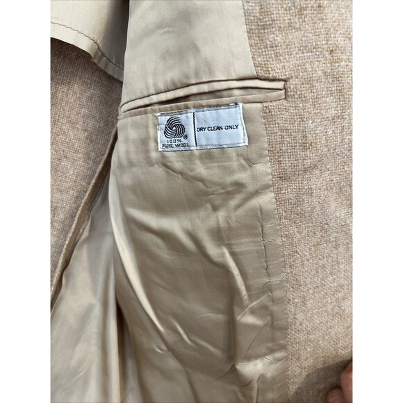 Vintage Derby of San Francisco Mens Sport Coat Blazer Jacket Tweed Tan Size‎ 44 - Picture 8 of 16